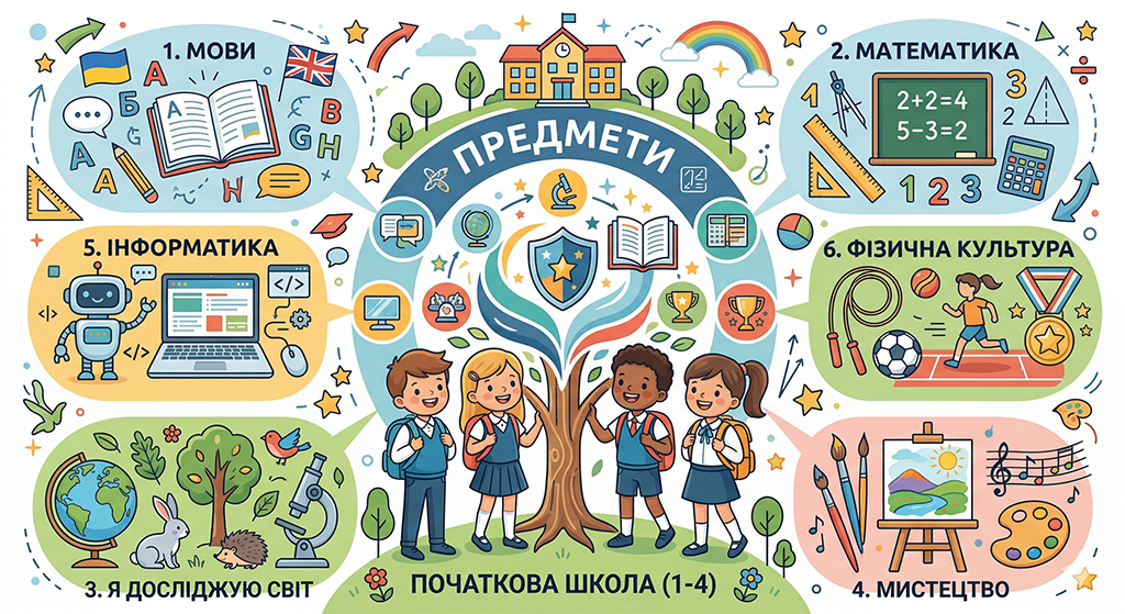 Предмети початкової школи (1–4 клас)